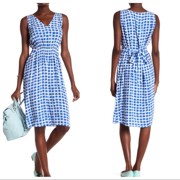 kate spade Dresses & Skirts - Kate Spade New York Island Stamp Tie Back Dress M